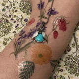 Marcasite and Turquoise Bee Pendant