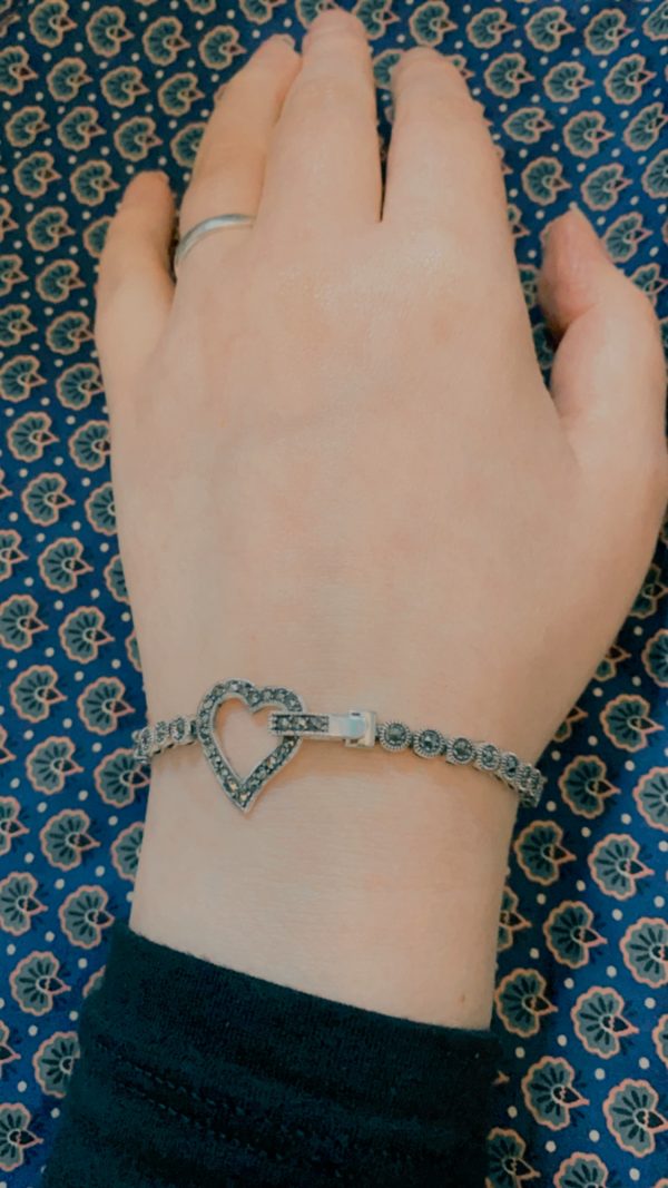 marcasite heart bracelet on LJ