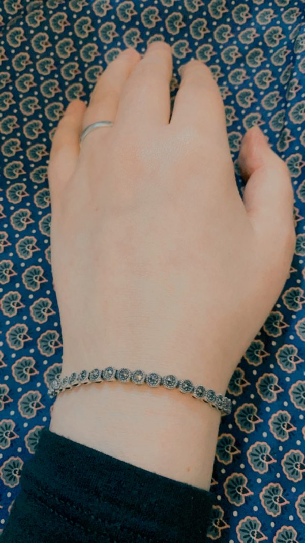 marcasite heart bracelet on LJ - reverse