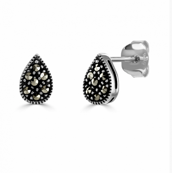 marcasite pear drop earrings