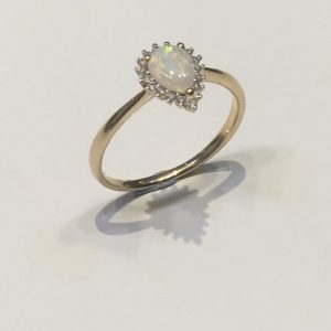 pear shaped opal ring