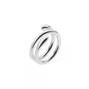 silver coil midi ring