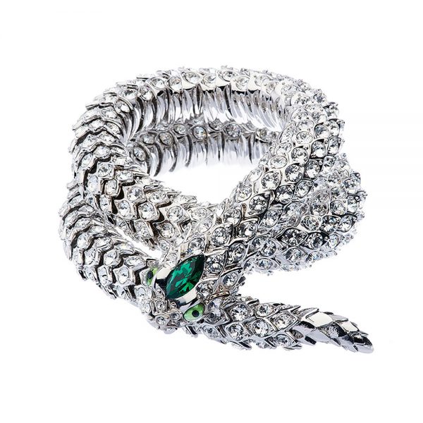 crystal snake necklace coiled