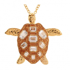 Mock Turtle Large Pendant in gold