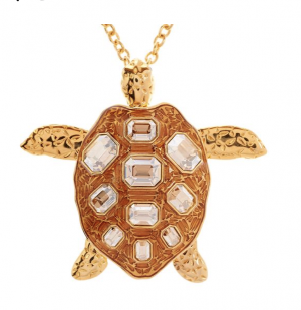 Mock Turtle Large Pendant in gold
