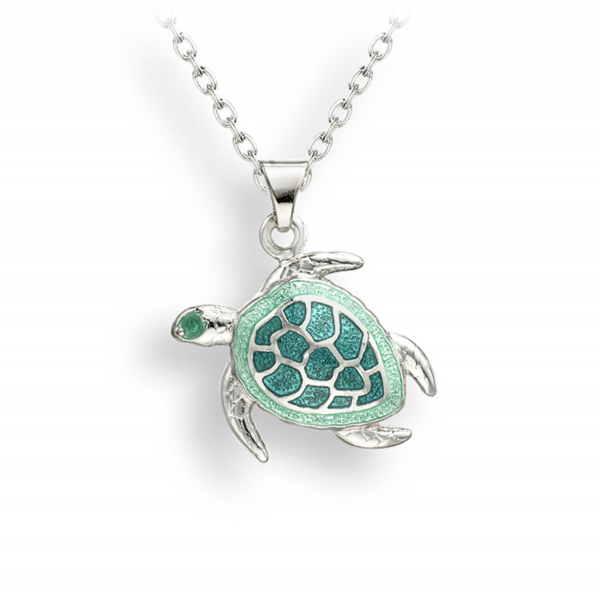 enamel turtle pendant