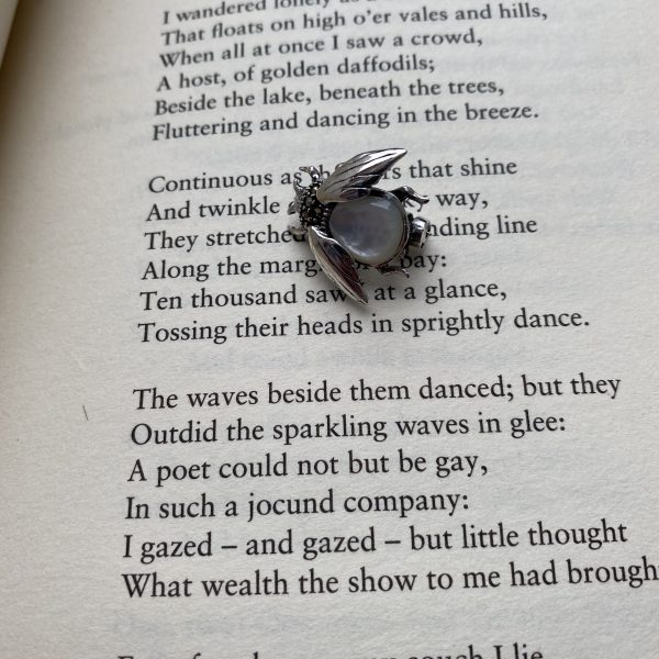 m.o.p bee brooch on poem