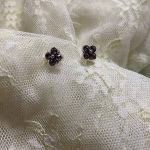 marcasite cherry blossom earrings