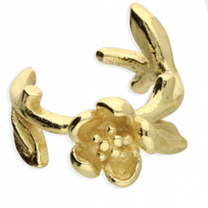 golden floral ear cuff