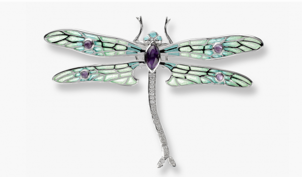 Enamel Dragonfly Brooch