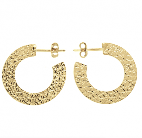 golden flat hoop earrings
