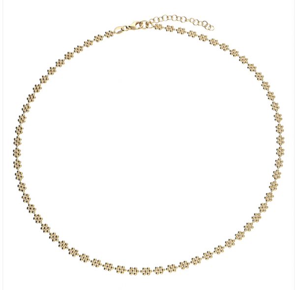 golden mini daisy necklace