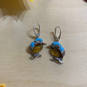 kingfisher drop earrings
