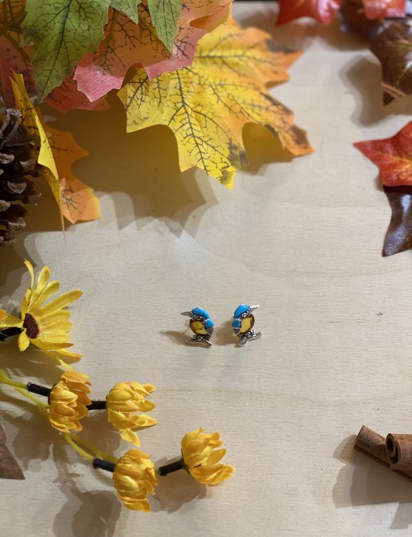 kingfisher stud earrings Autumn