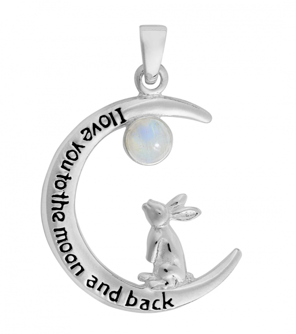 moongazing hare pendant I love you to the moon and back