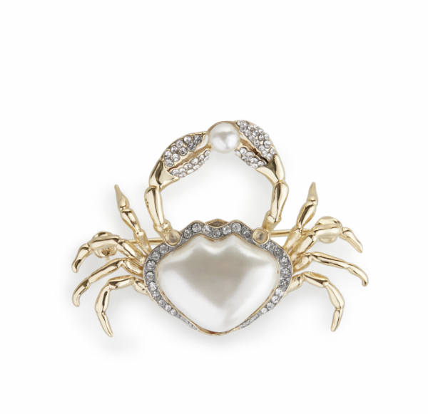 Pearly Crab Brooch