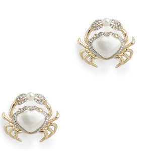 Pearly Crab Stud Earrings