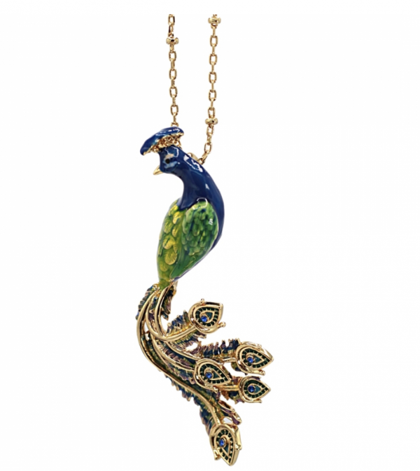 Pretty Peacock Long Necklace