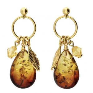Golden Ombre Amber Earrings