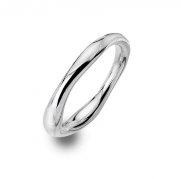 classic silver wave ring