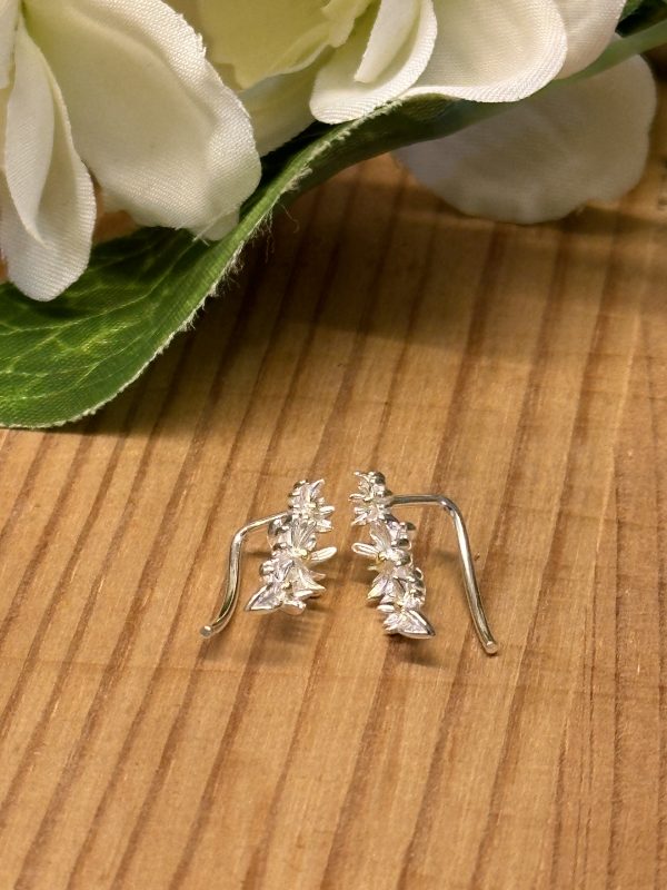 daisy climber earrings from the side