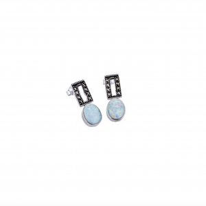 Marcasite and Opalite Earrings