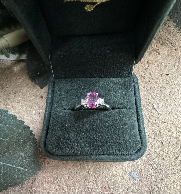 Elle Pink Sapphire and Diamond ring