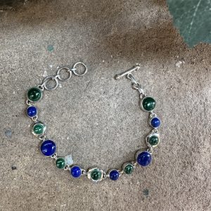 Malachite and Lapis Lazuli Bracelet